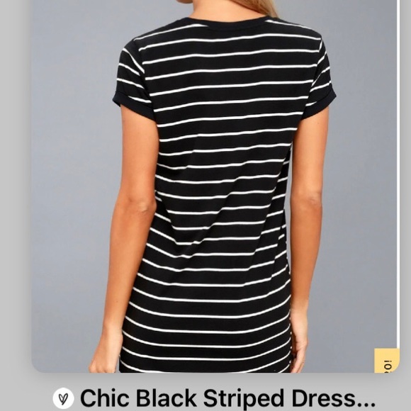 LULU’S CAFE SOCIETY STRIPED SHIRT DRESS CASUAL DRESS - Picture 7 of 15